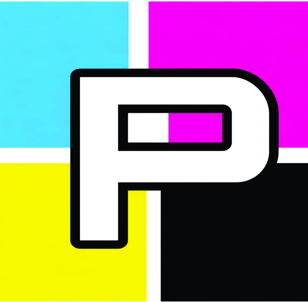 PRINT-ART P mark in CMYK colors