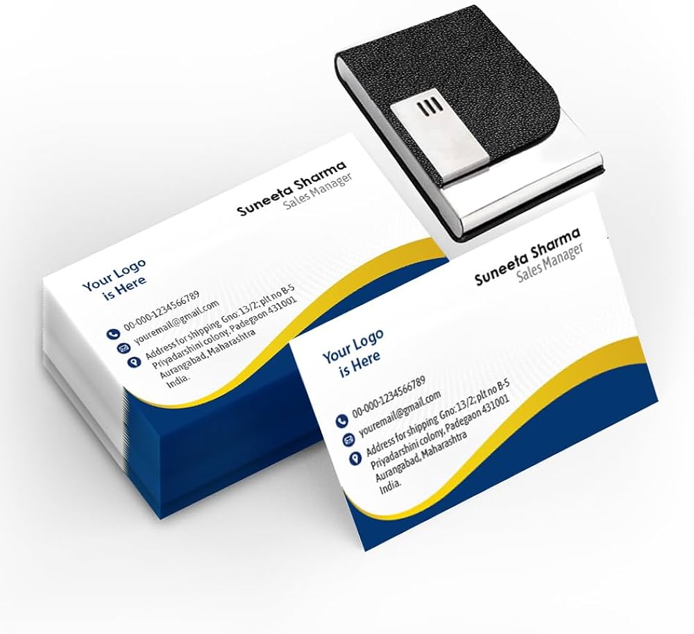 Printed business cards produced with digital or offset printing